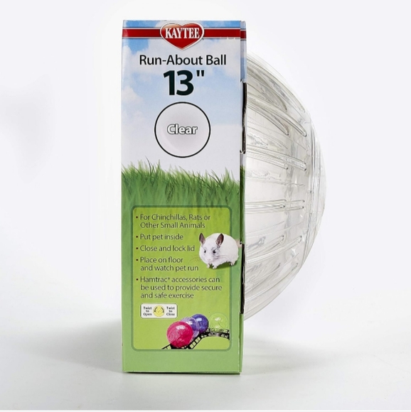 Kaytee Mega Run-About Ball Rodent Exercise Small Pet Rat Chinchilla 13" Hamtrac - Picture 3 of 7